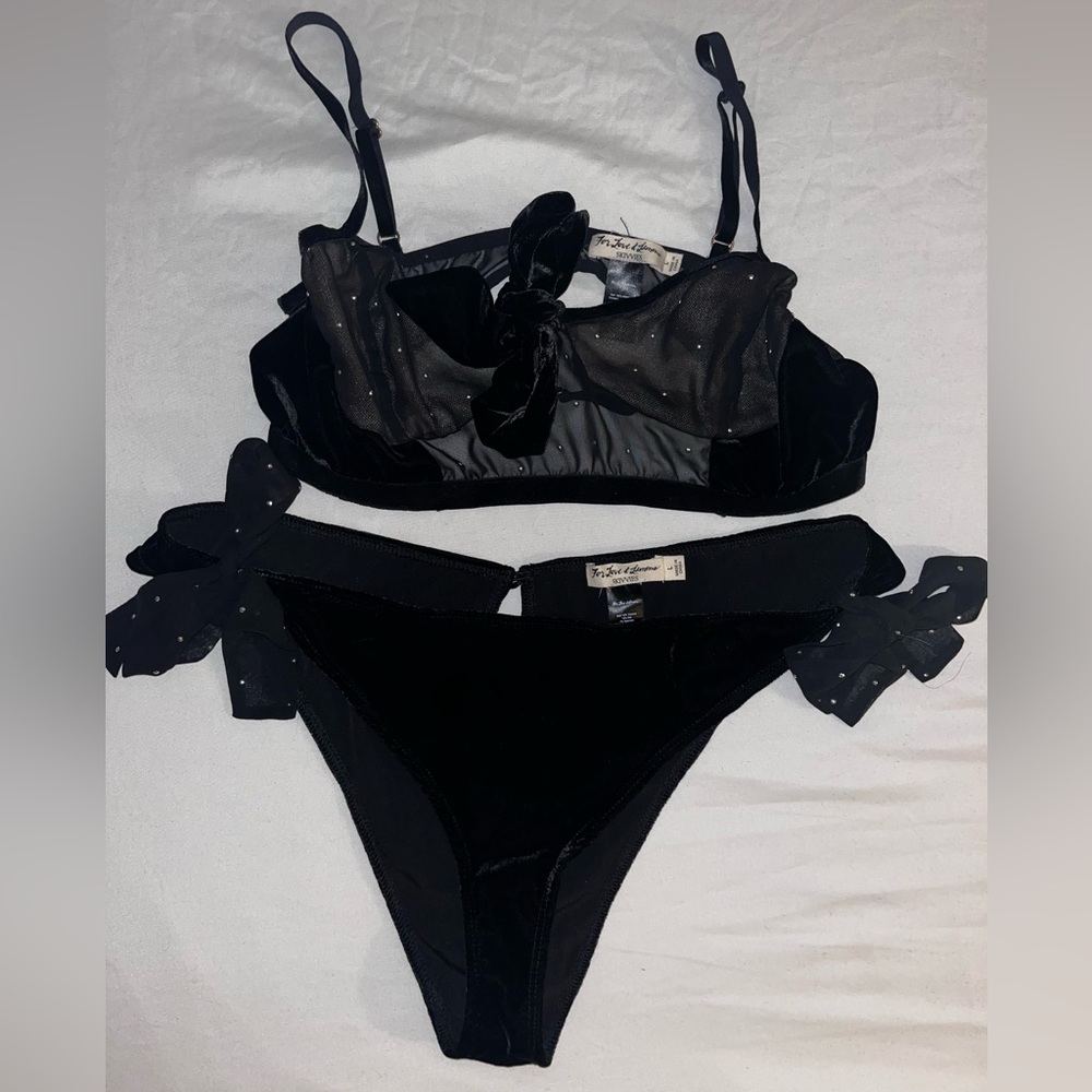 🍋FL&Ls🍋Lucky Dice Bow Bra&Panty Set-Large